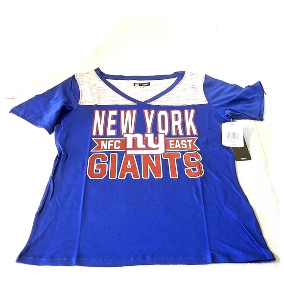 🆕️ Women's NY Giants V-Neck Tee size Large - NIP - Picture 3 of 8